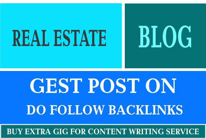 I will guest post on high quality real estate blog