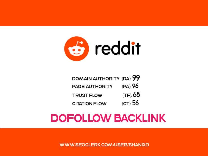 Guest Post with DOFOLLOW Backlinks on REDDIT DA 99,PA 96