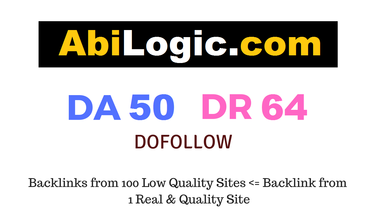 Publish Guest Post on Abilogic.com DA50 DR64