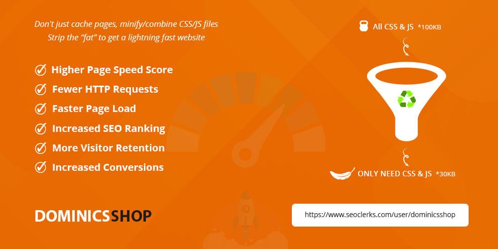 Optimize Wordpress Speed, HTTP Requests, SEO Ranking, Mobile Page Load and Increase Conversion