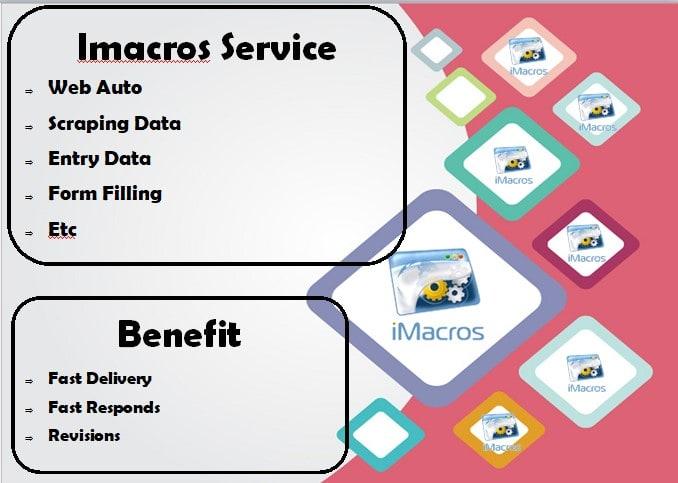 I will creat imacros script for you, web auto and scraping
