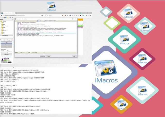 I will creat imacros script for you, web auto and scraping
