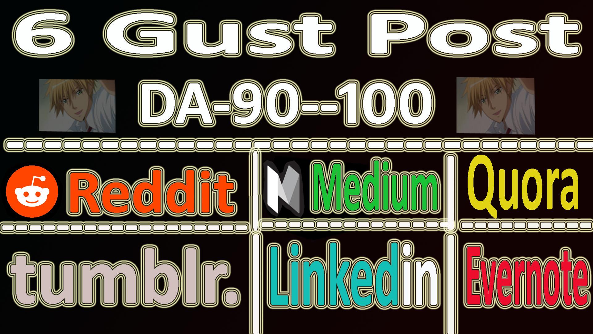 SUPERSTRONG DA90+ Gust Post On 6 Website Fast Google Indexing