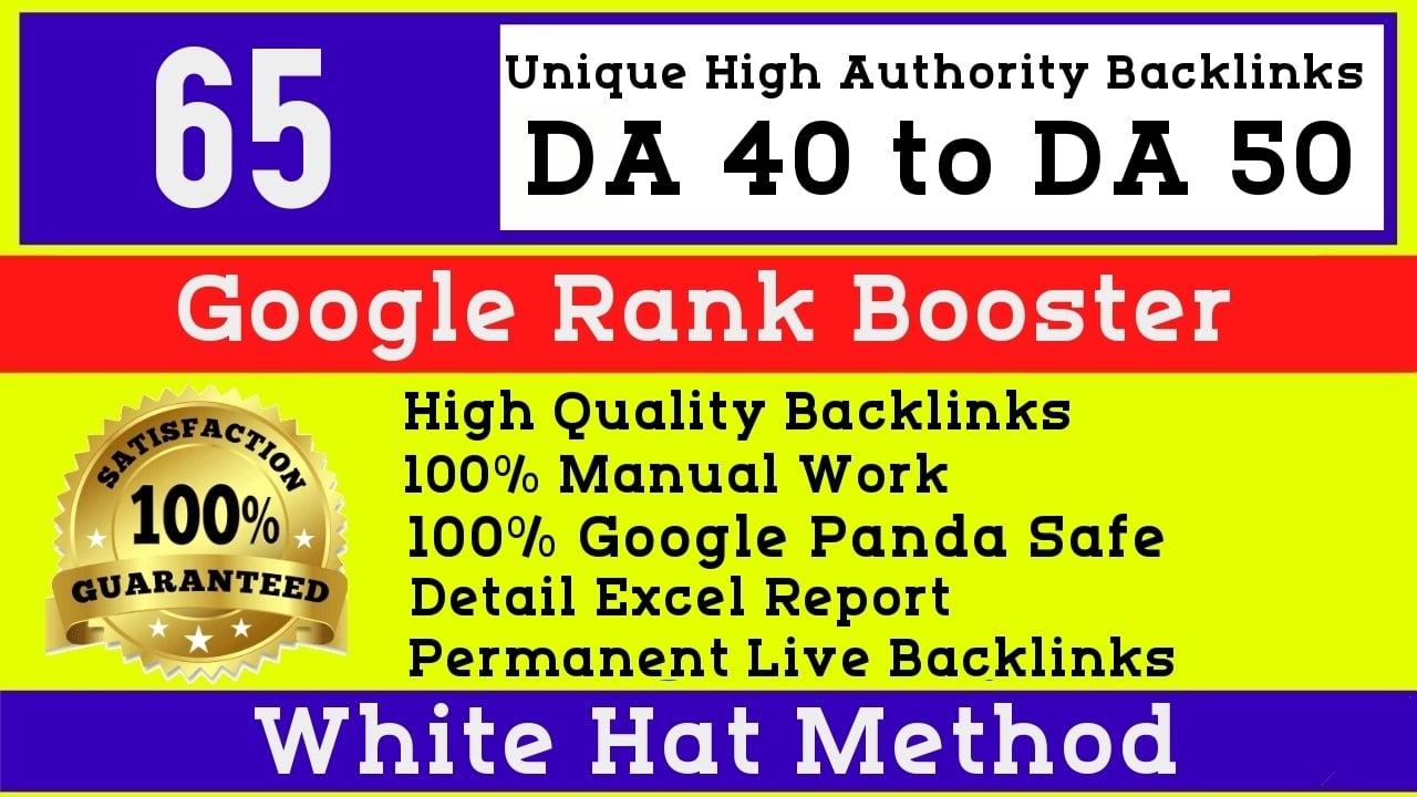 I will do 65 manual high authority seo White hat profile backlinks