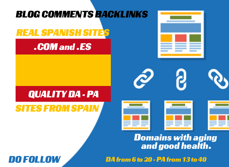 Provide 10 Real Quality DA PA Spanish Sites blog comments dofollow SEO backlinks manually