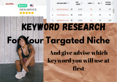 I will give 100 basic Keyword and 5 pro research keyword in your targeted niche for google ranked