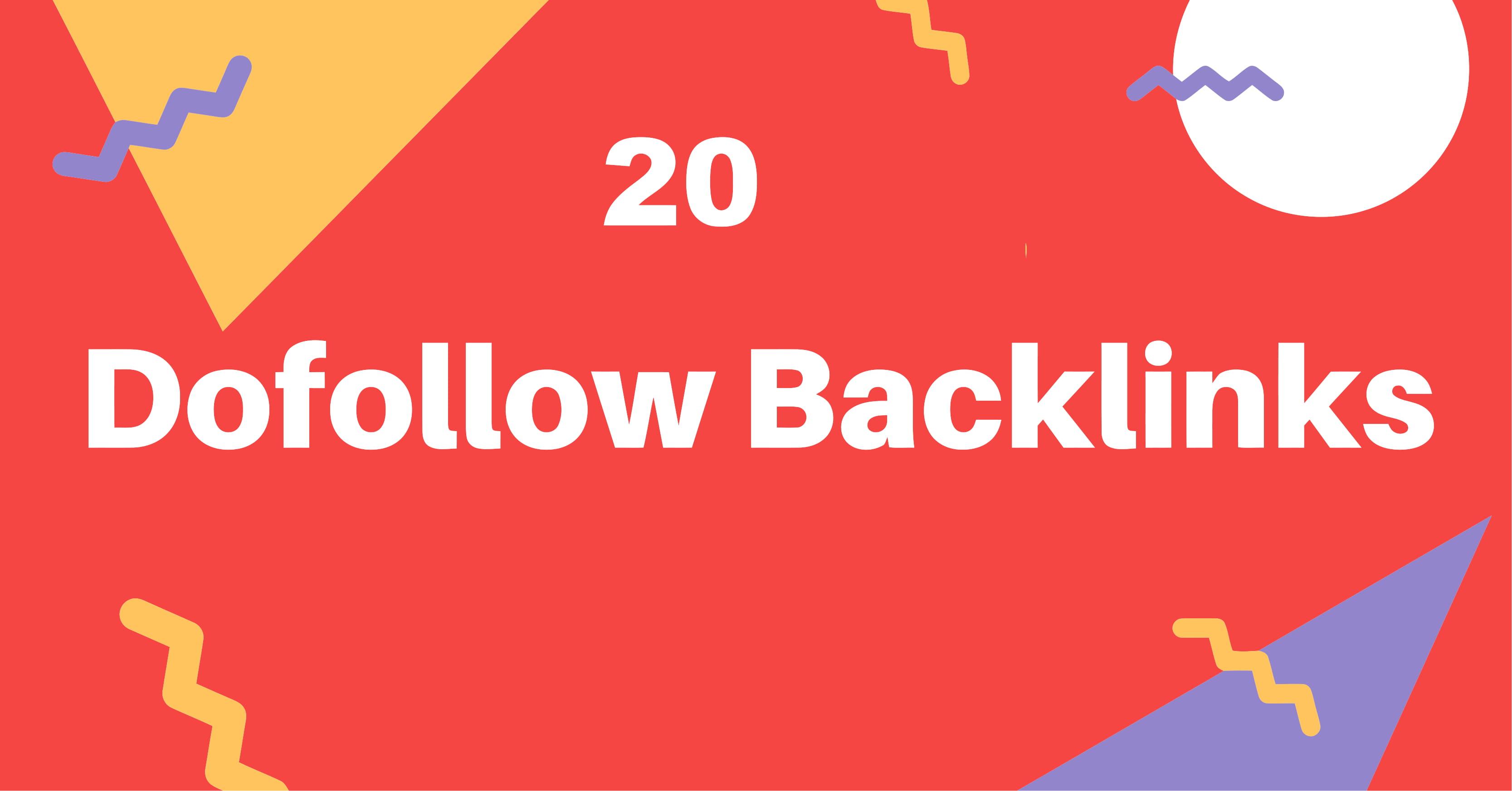 20 DOFOLLOW profile Backlinks DA 30+