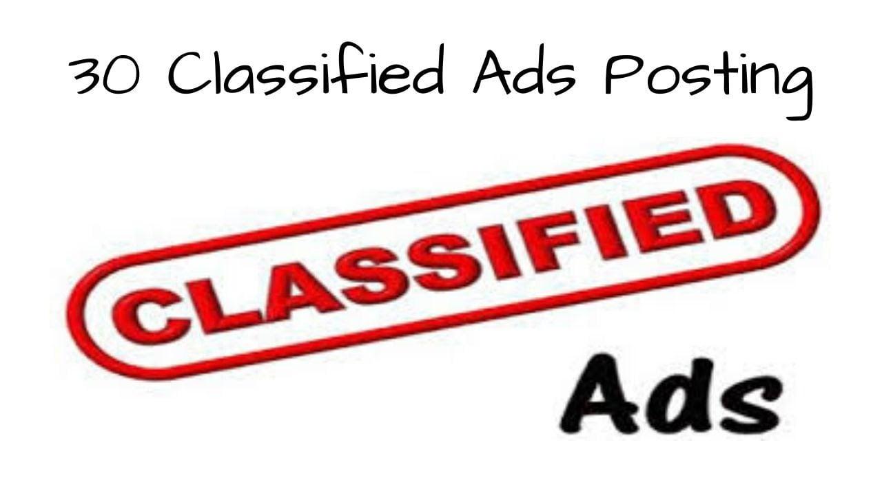 Publish Manually 30 Classified Ads Posting for Build Strong SEO Backlinks