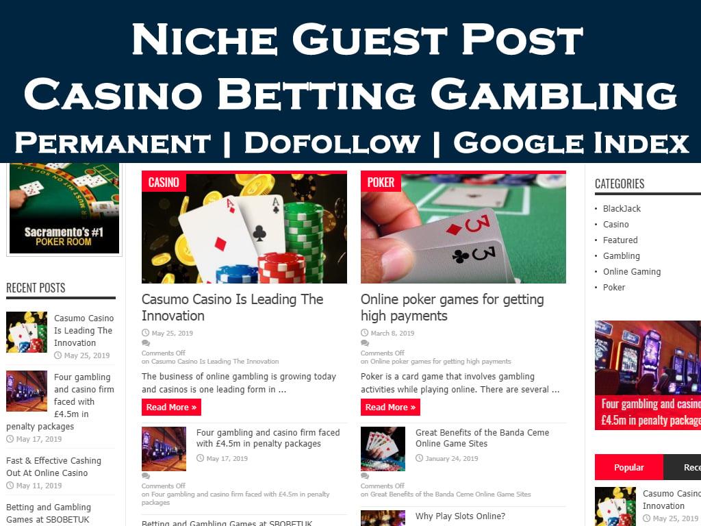 Write and Publish Guest Post on Casino Betting Gambling Blog 