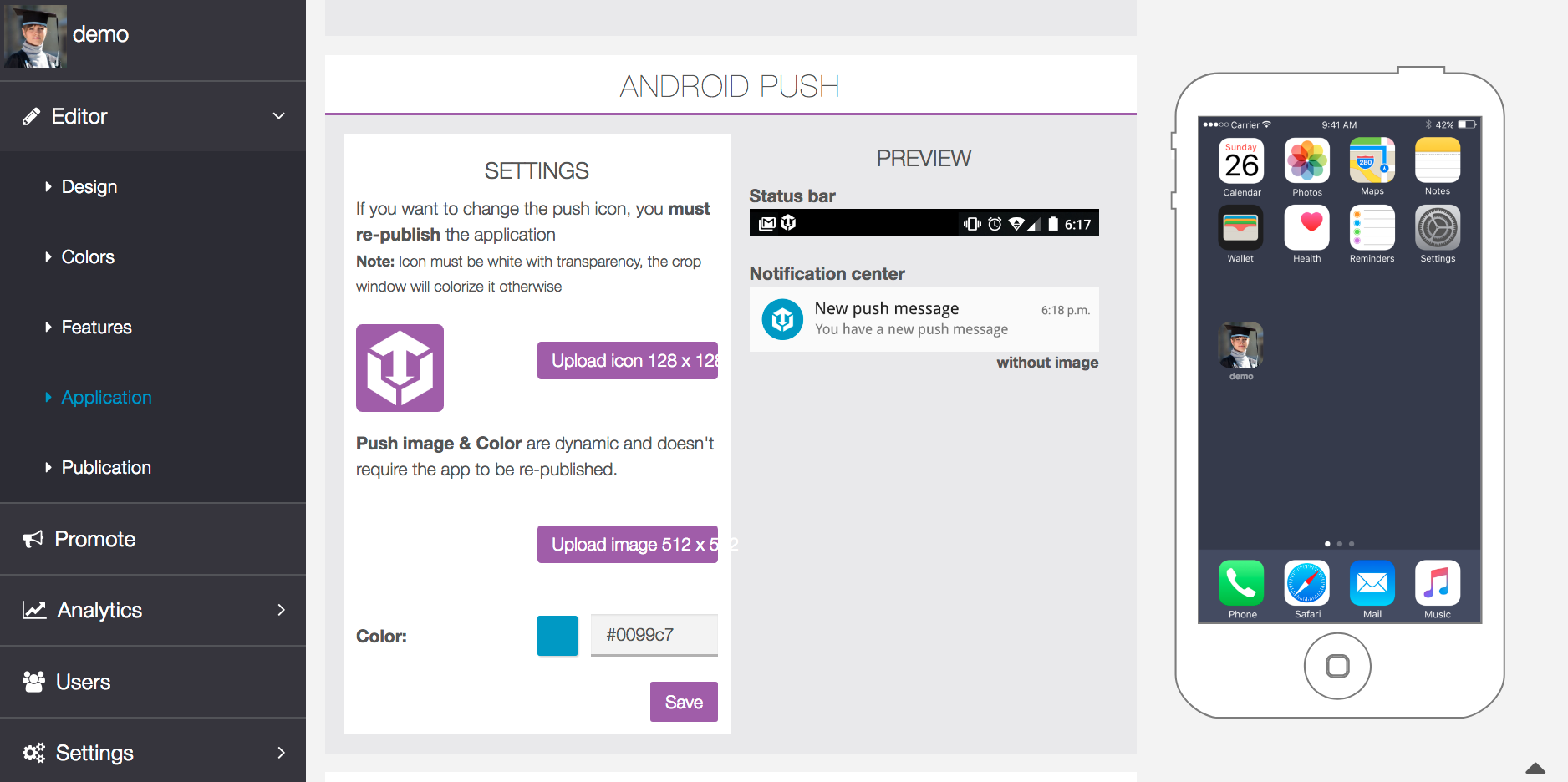 I will give you a mobile apps builder account