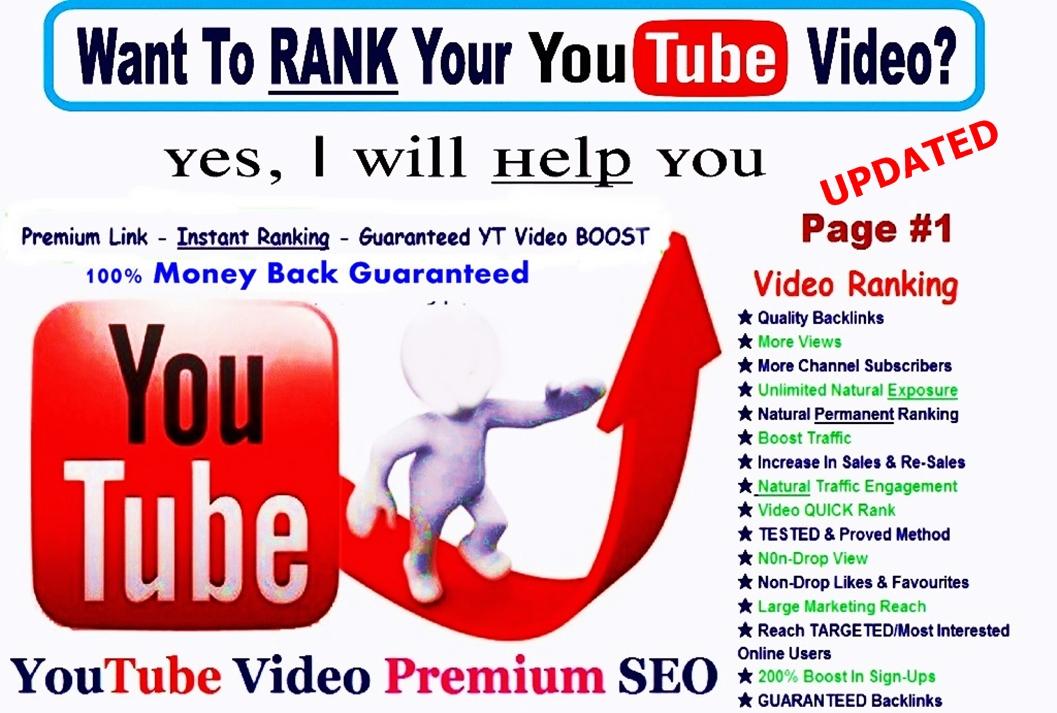 YouTube VERIFIED RANKING SEO BULLET Backlinks High Tf Da -LIMITED Time Offer -HURRY Now GET YOUR BON