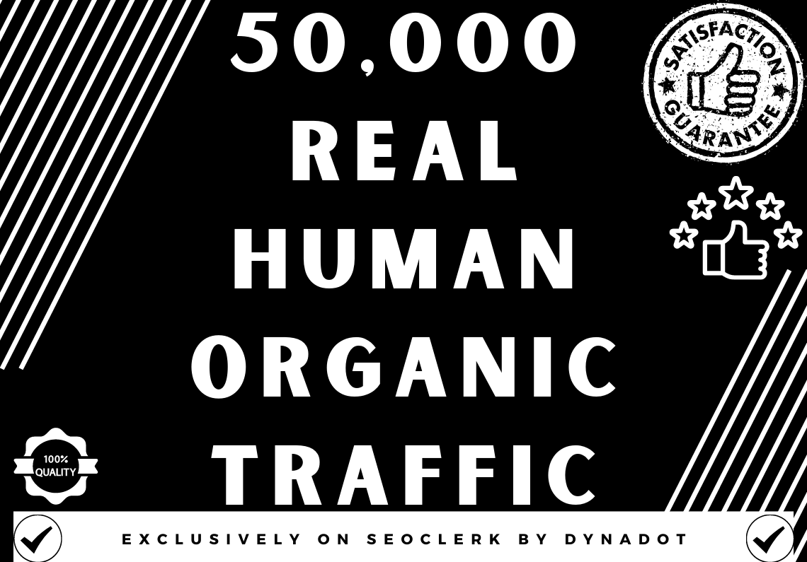 50,000+ Real human Organic traffic from Worldwide