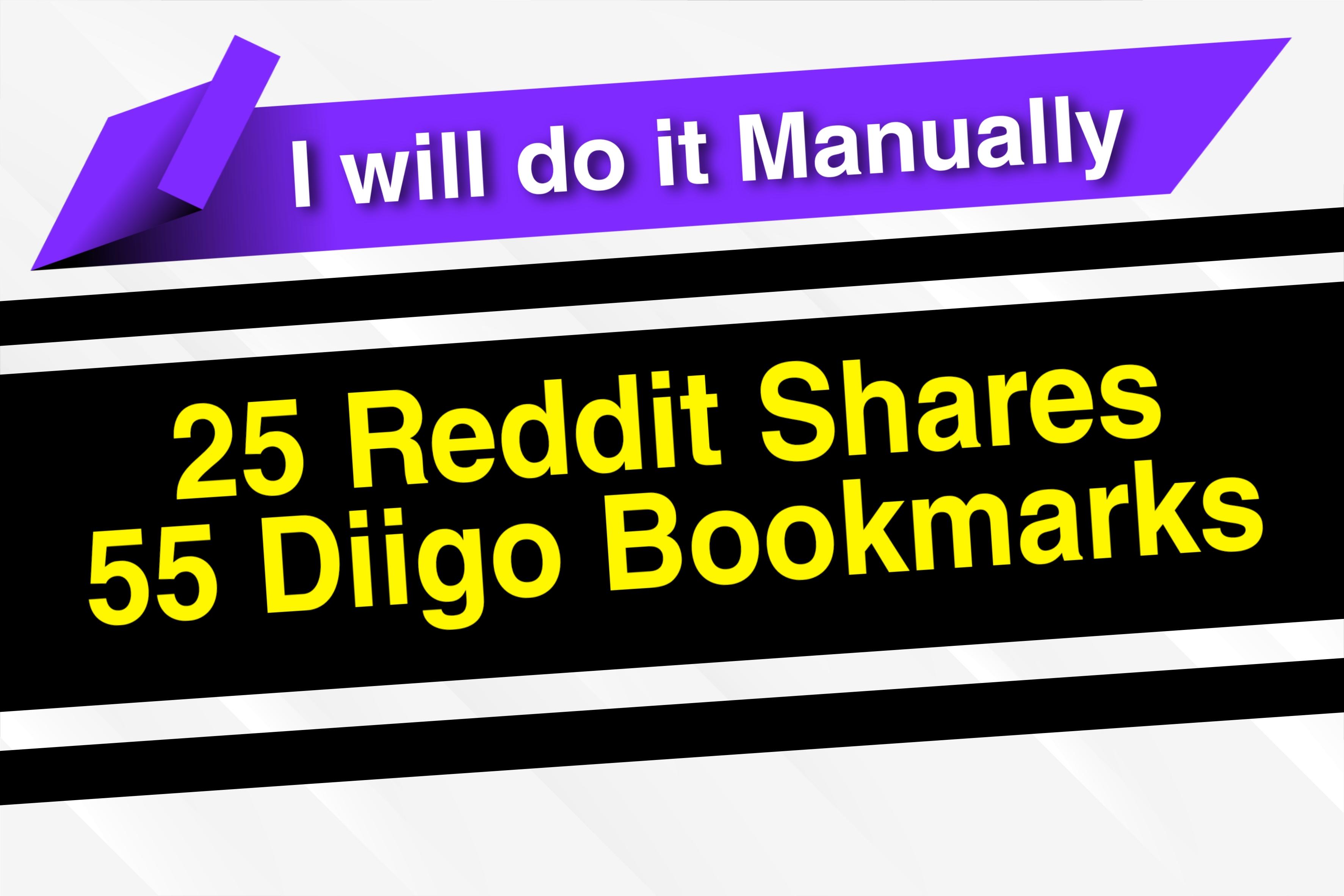 I will Manually Give 80 Mixed Signals of Reddit and Diigo to Boost your web on Any Search Engine