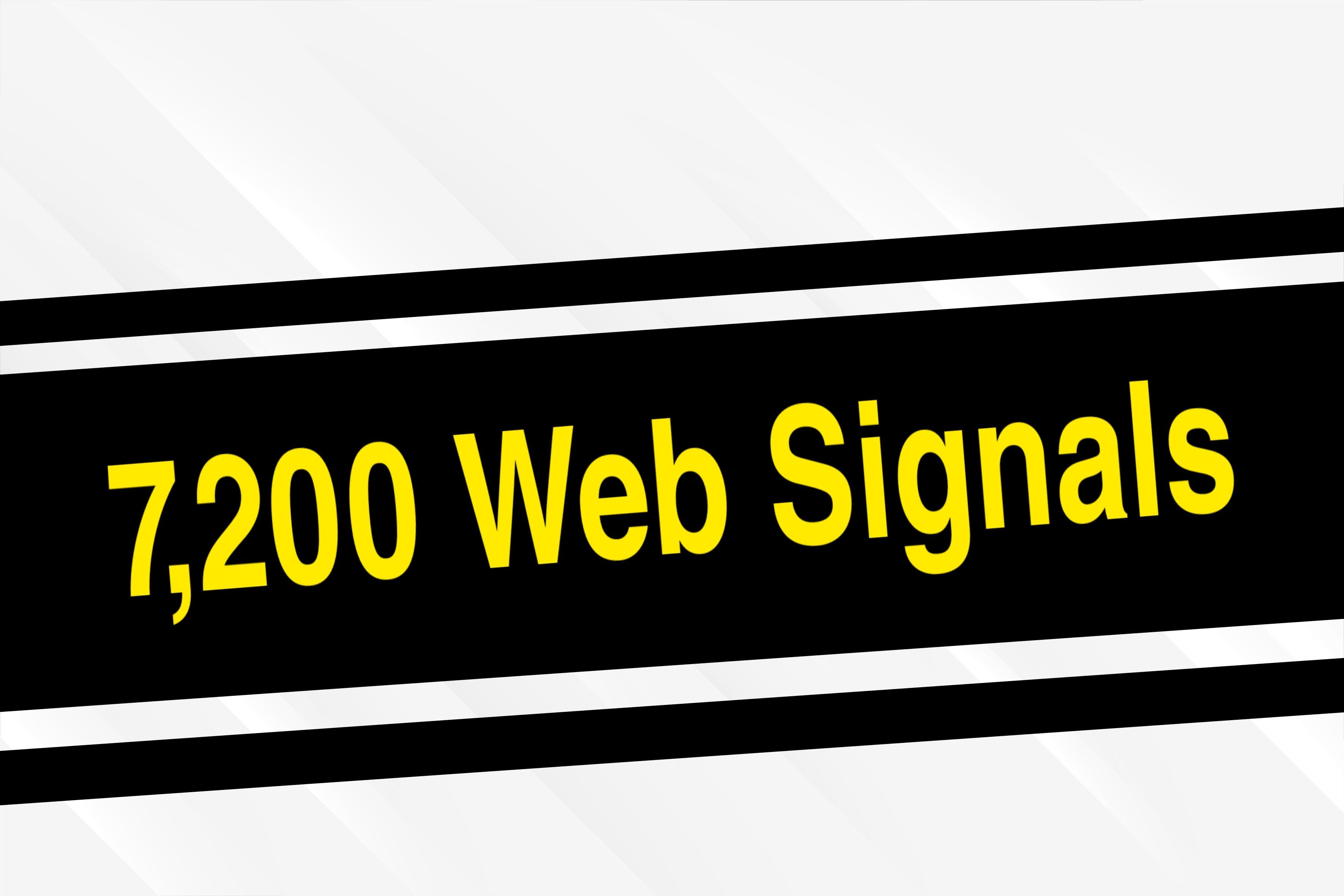 7,200 High-Quality Web Social Signals,Helps you Rank up Quickly on Any Search Engine