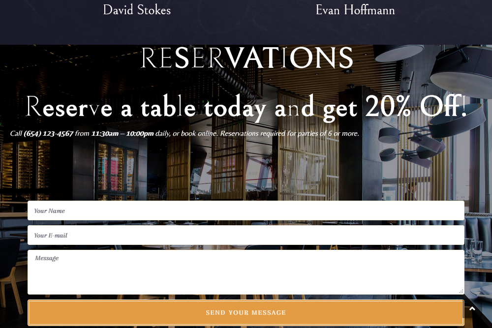 one page website with Elementor