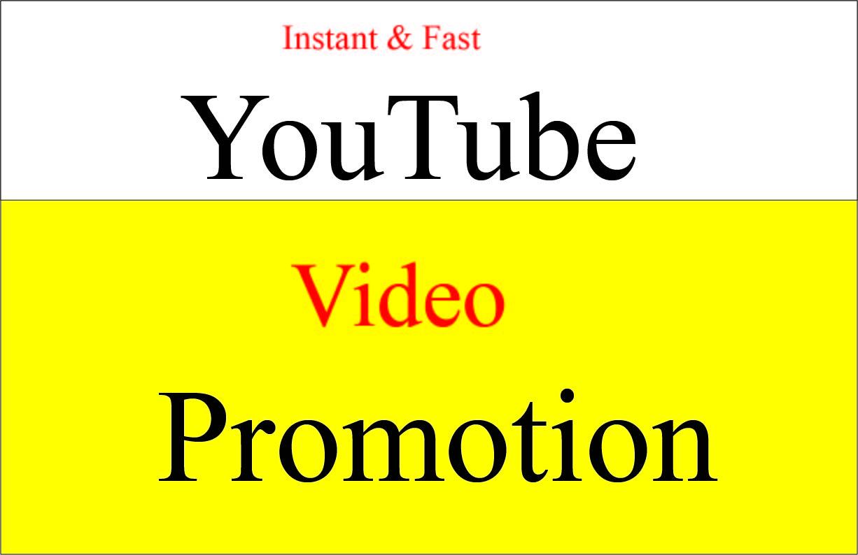 I will do fast natural organic safe YouTube video promotion & marketing 