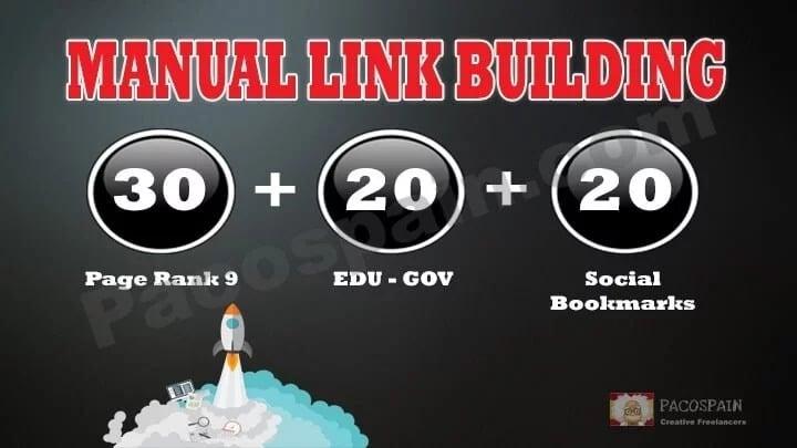 Create Manually 30 PR9 + 20 EDU-GOV + 20 SOCIAL BOOKMARKS
