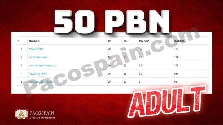 50 PBN For Adult Websites &ndash; Quality Adult SEO