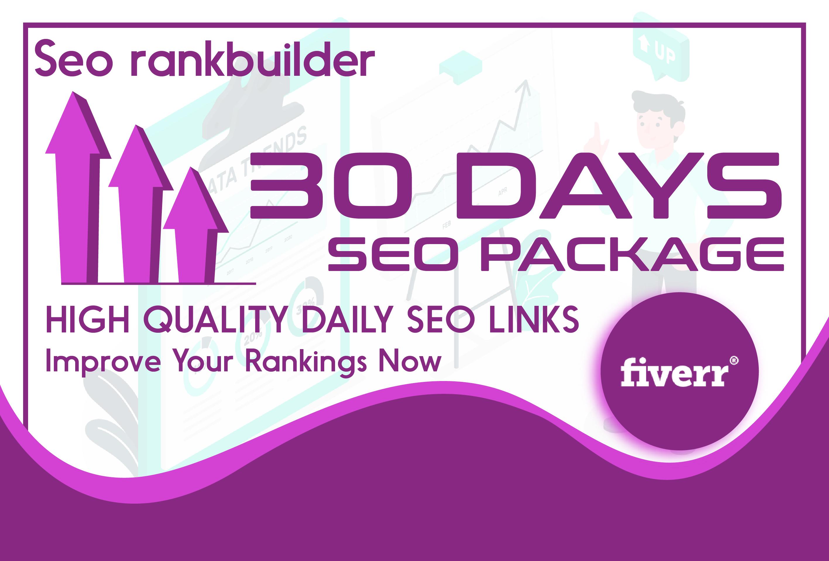 I will do 30 days SEO service, daily, fresh backlinks