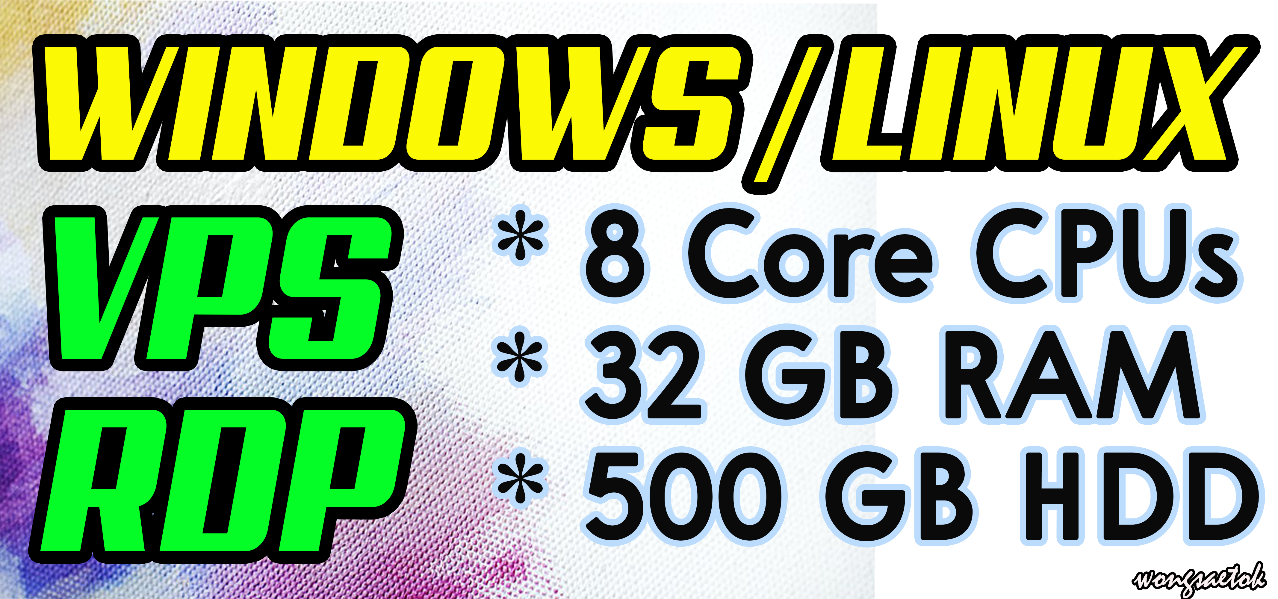 Windows / Ubuntu VPS RDP 8 CORE CPU [AMD EPYC] 32 GB RAM 500 GB