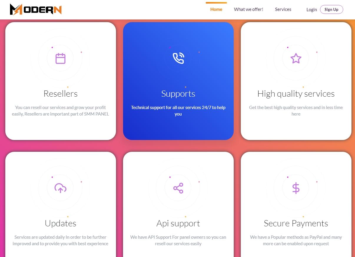 Modern Smm Panel scripts Social Media Panel