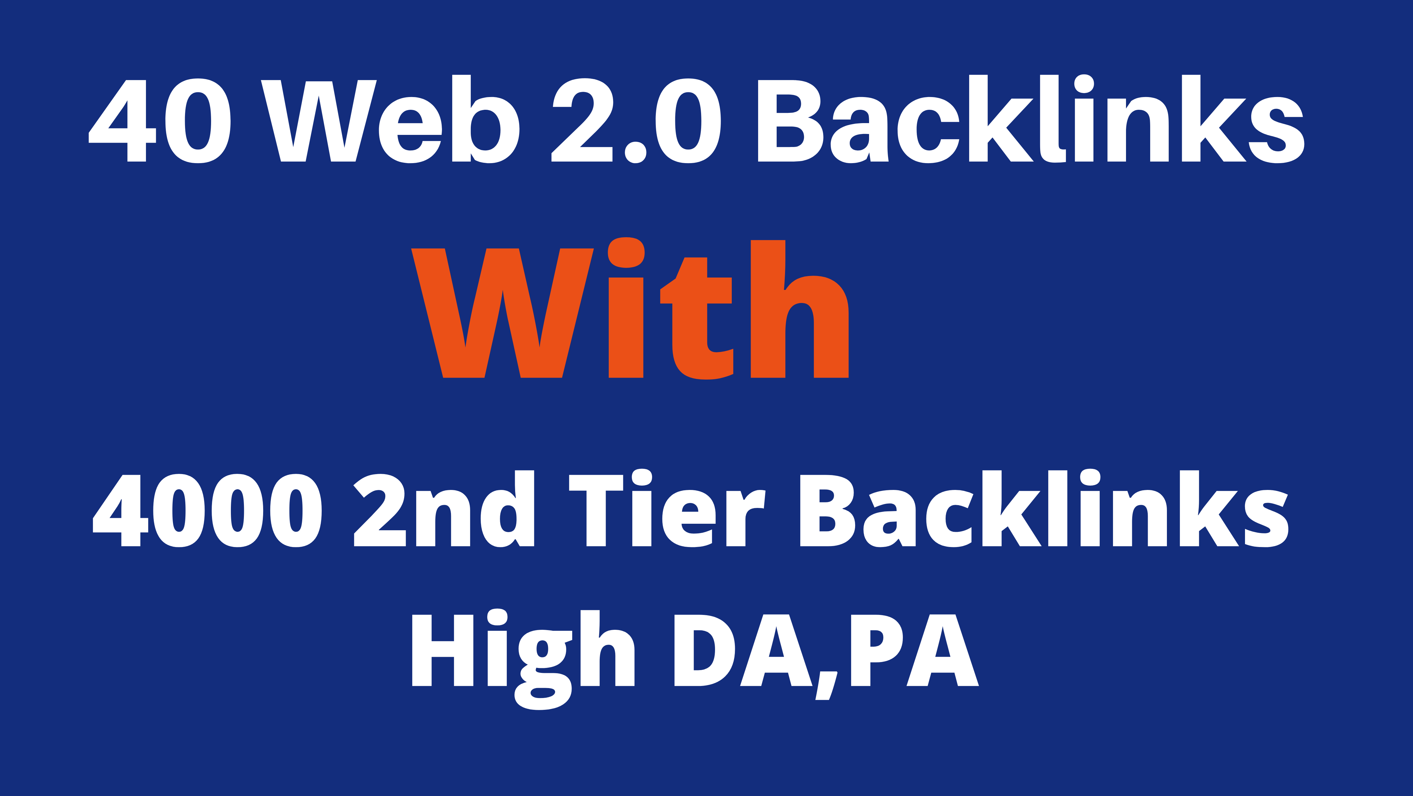 40 Web 2.0 Blog With 4000 2nd Tier Backlinks High DA,PA