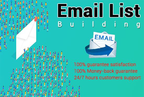I will Generate 3K niche targeted email list clean and verified