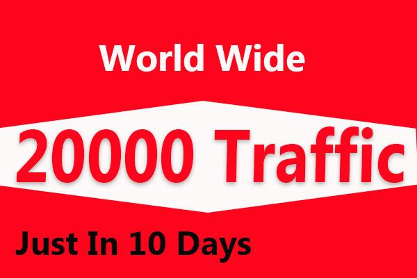 20000 Extra Fast Website Traffic in 1 Day
