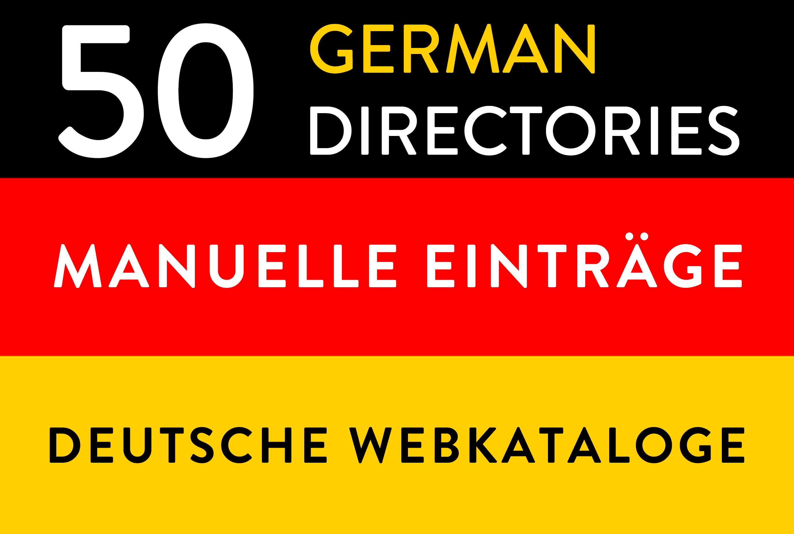 Manual submissions to 50 german deutsche directories webkataloge backlinks link building seo