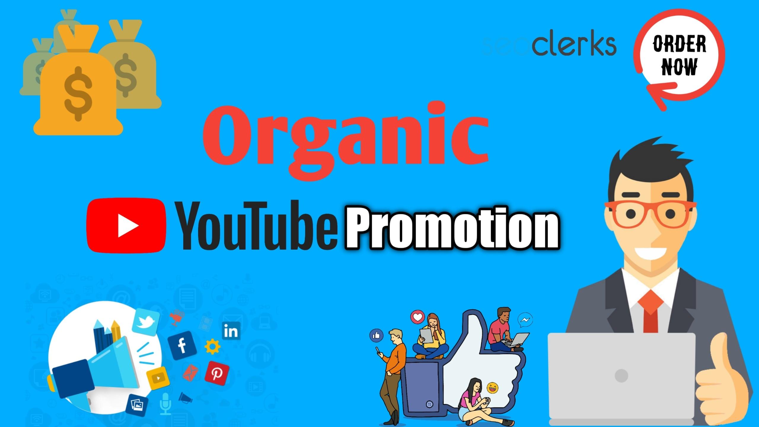 i will do organic youtube video promotion to go viral
