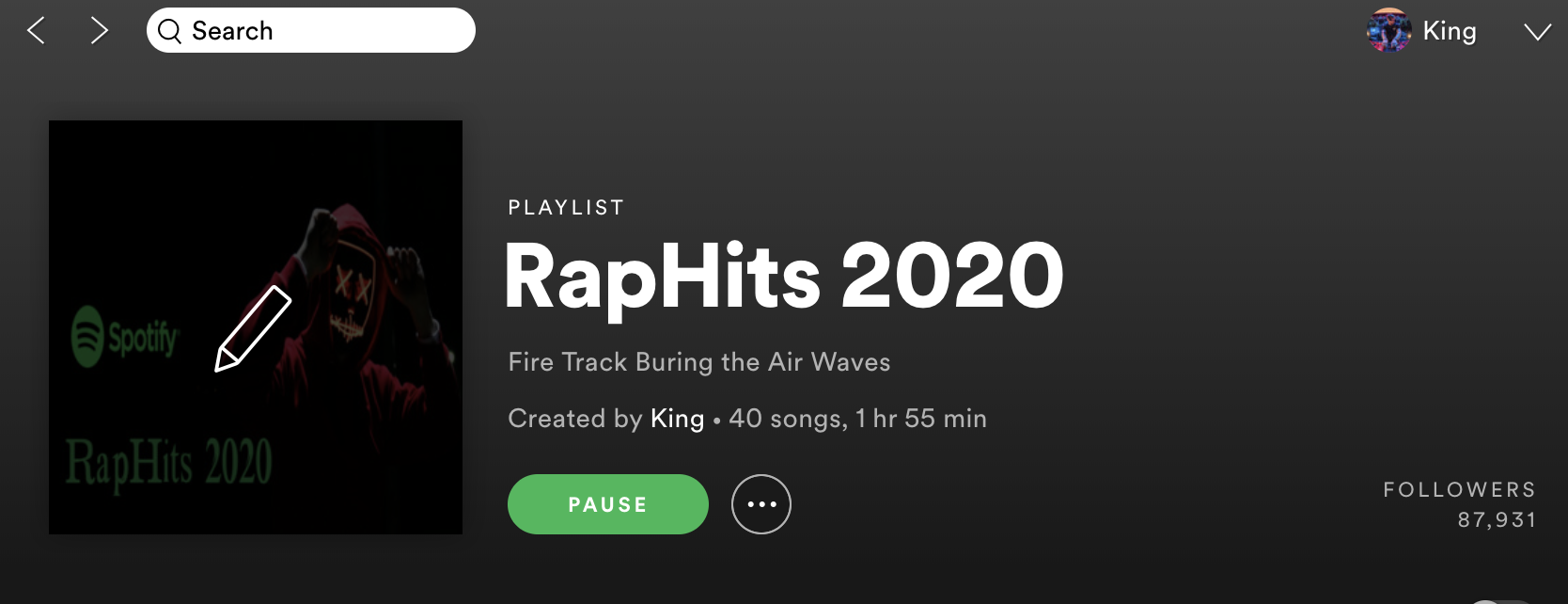 RapHits 2020 Playlist Over 11,500 Fans add song now