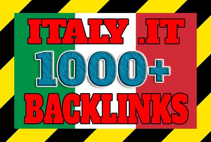 Get 1000+ Italy based backlinks from local IT domains