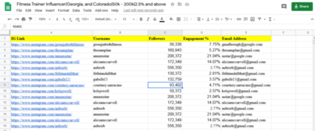 I will research and find the best Instagram Influencers for your niche/brand