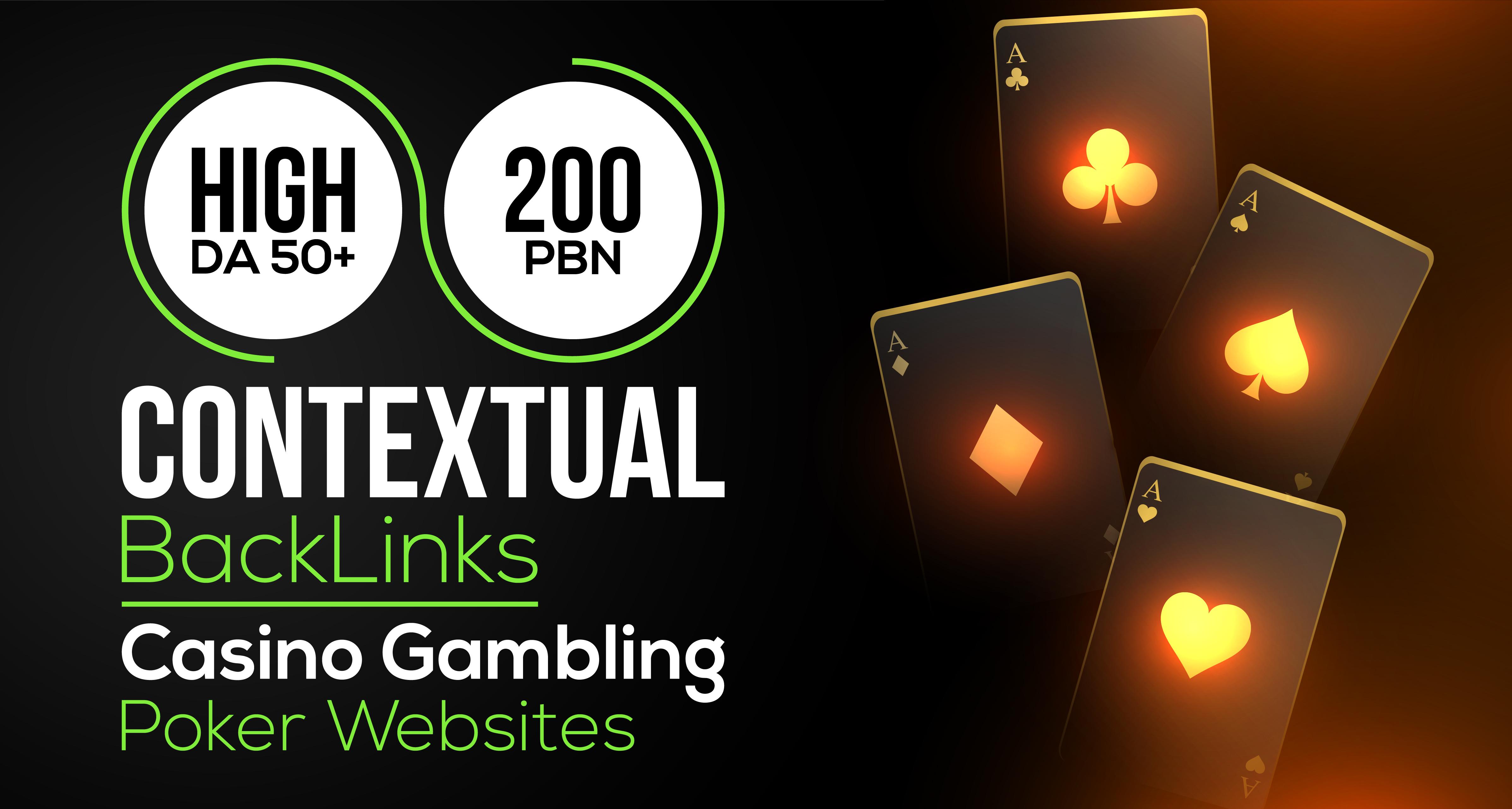 Rank1# Your webiste Casino Poker Gambling with 800+200 Contextual Backlinks
