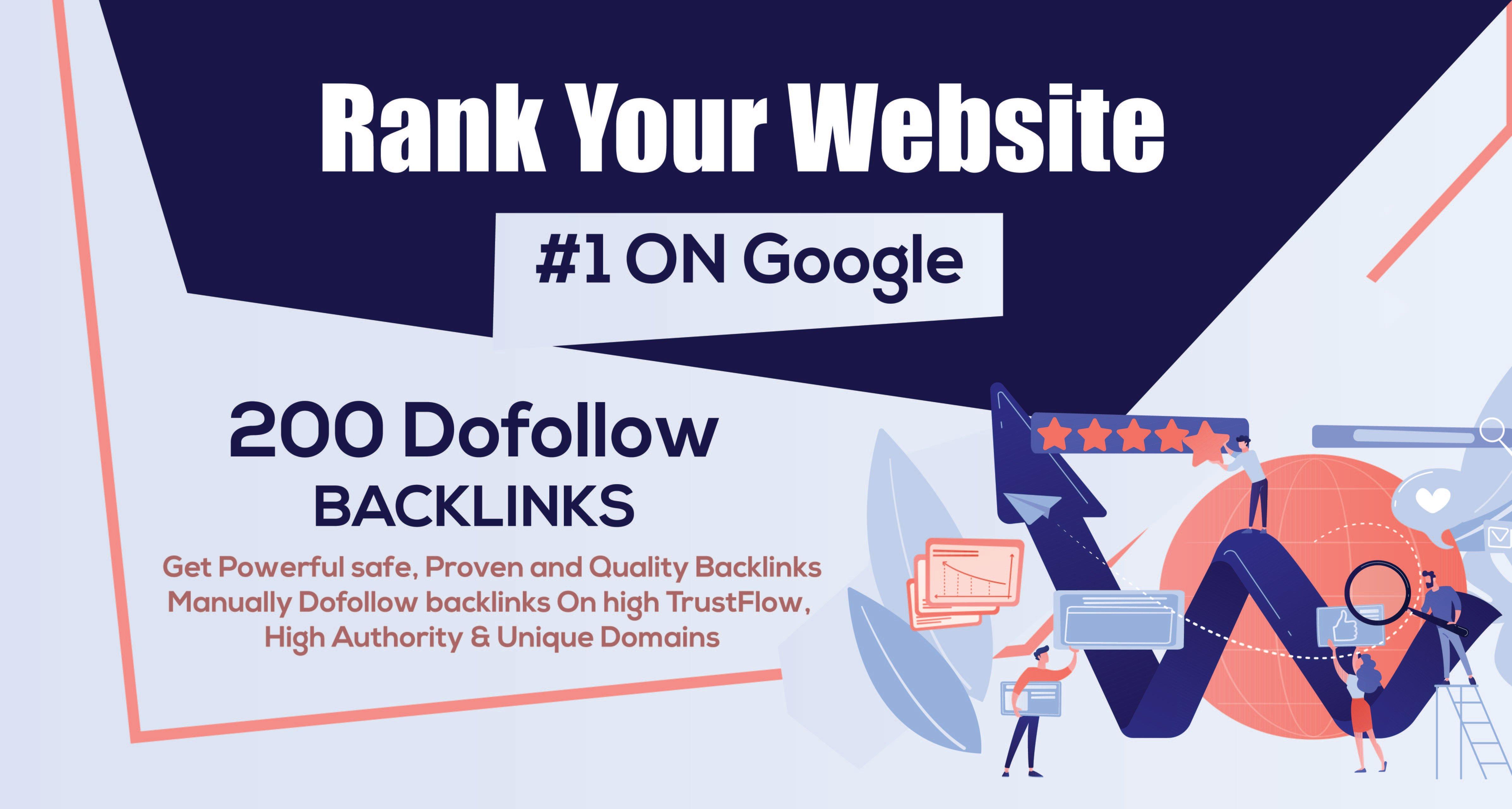 200 Unique Domain High Quality Backlinks Mix Properties Improves SEO In 2021