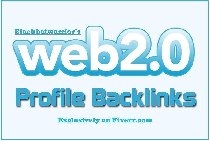 Provide 150 web 2,0 profile backlinks on high page rank sites