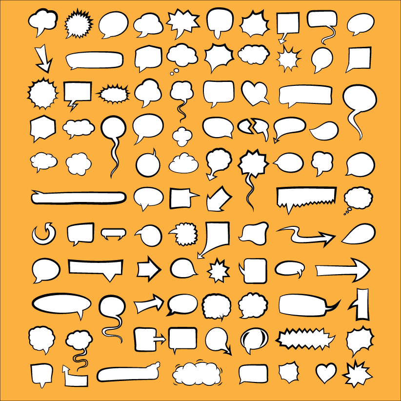 Get Fantastic collection of 96 Vector Speech Bubbles