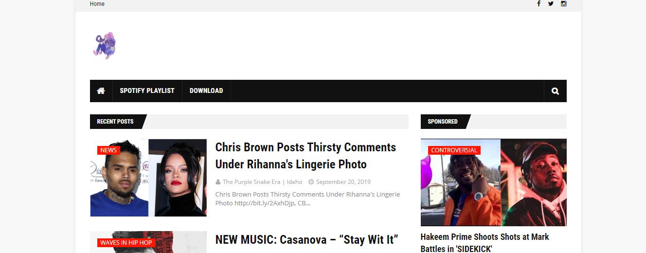 Post your track / music with bio to The Purple Snake Era Hiphop Blog