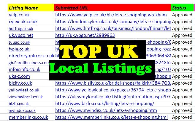 I will do high quality 200 APPROVED UK local SEO citations/listings. Satisfaction Guaranteed 