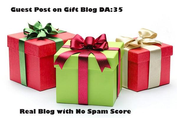 write a Guest Post on Wedding Gift Blog DA 60