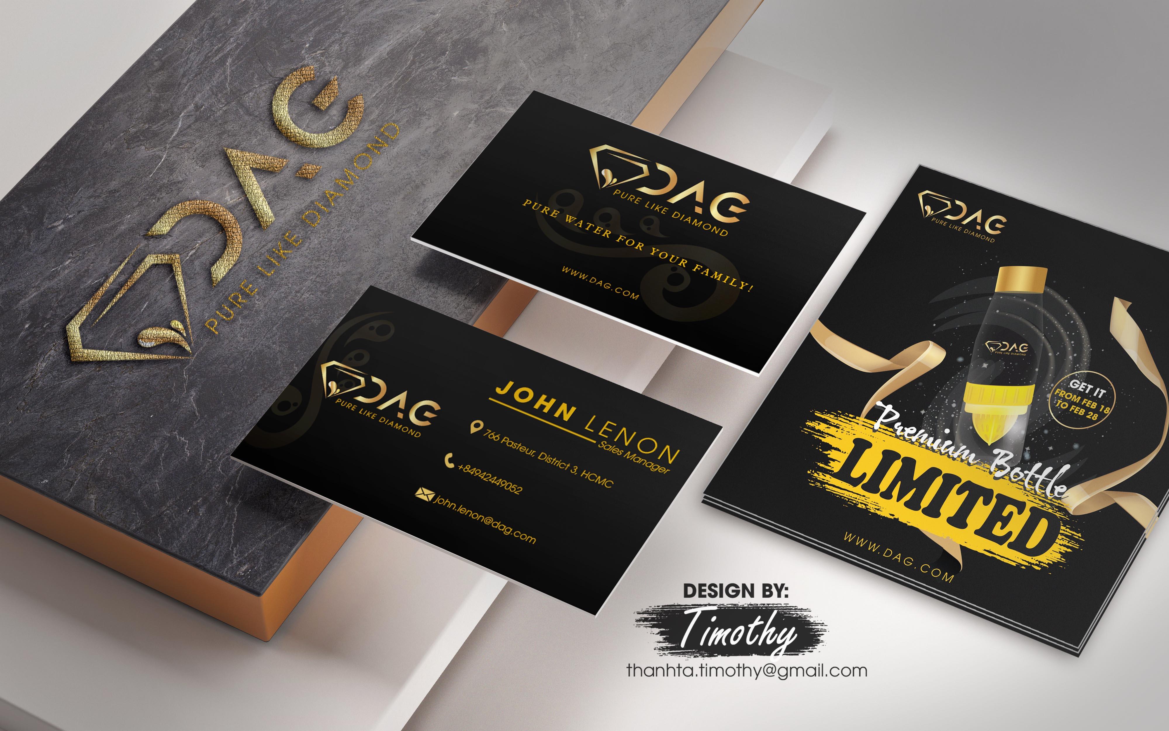 BEST COMBO 3 IN 1: LUXURY Logo+Business card+Flyer for your brand
