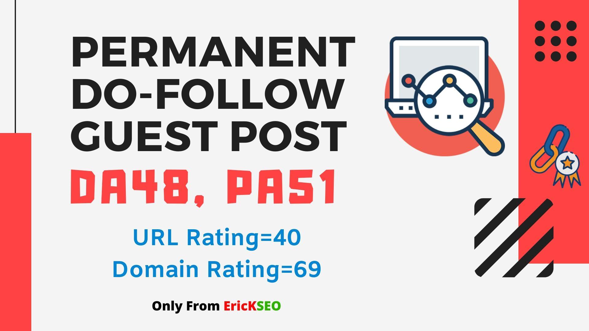 Write and Publish High Quality Article with Dofollow Backlink on DA48 Website