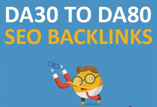 create 10 high authority seo backlinks from DA 80