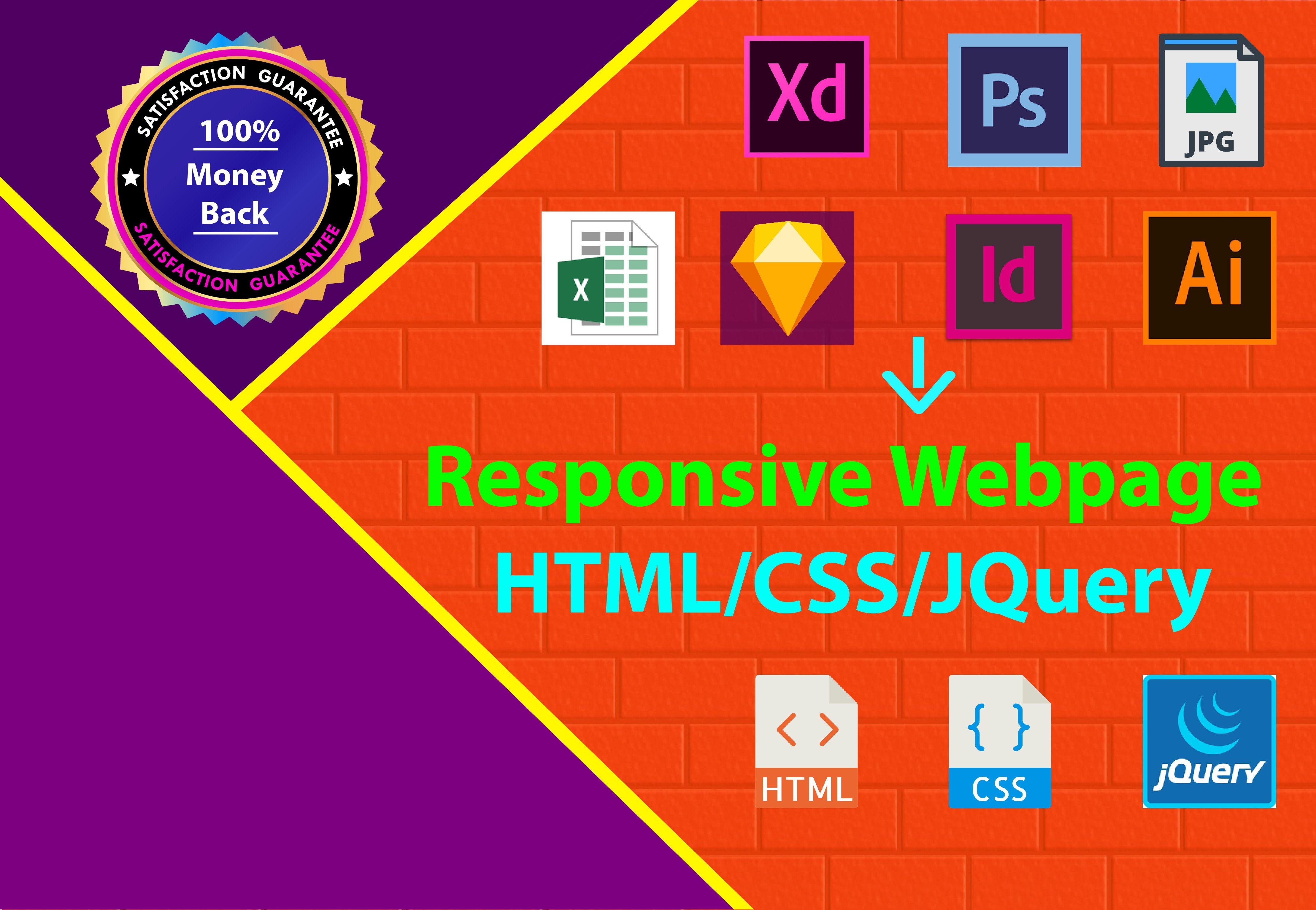 I will create your expected webpage within 24 hours.