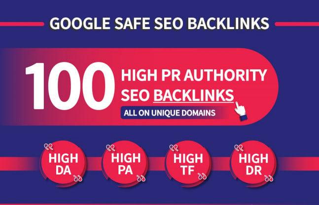 I will create 100 High-Quality Unique Domain SEO Backlink on high PR 100 sites Boost your Website's 