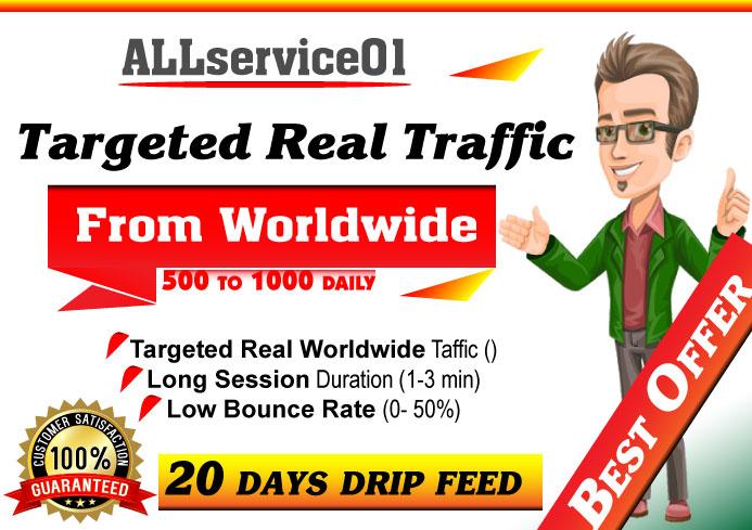 Real human traffic to your website/blog