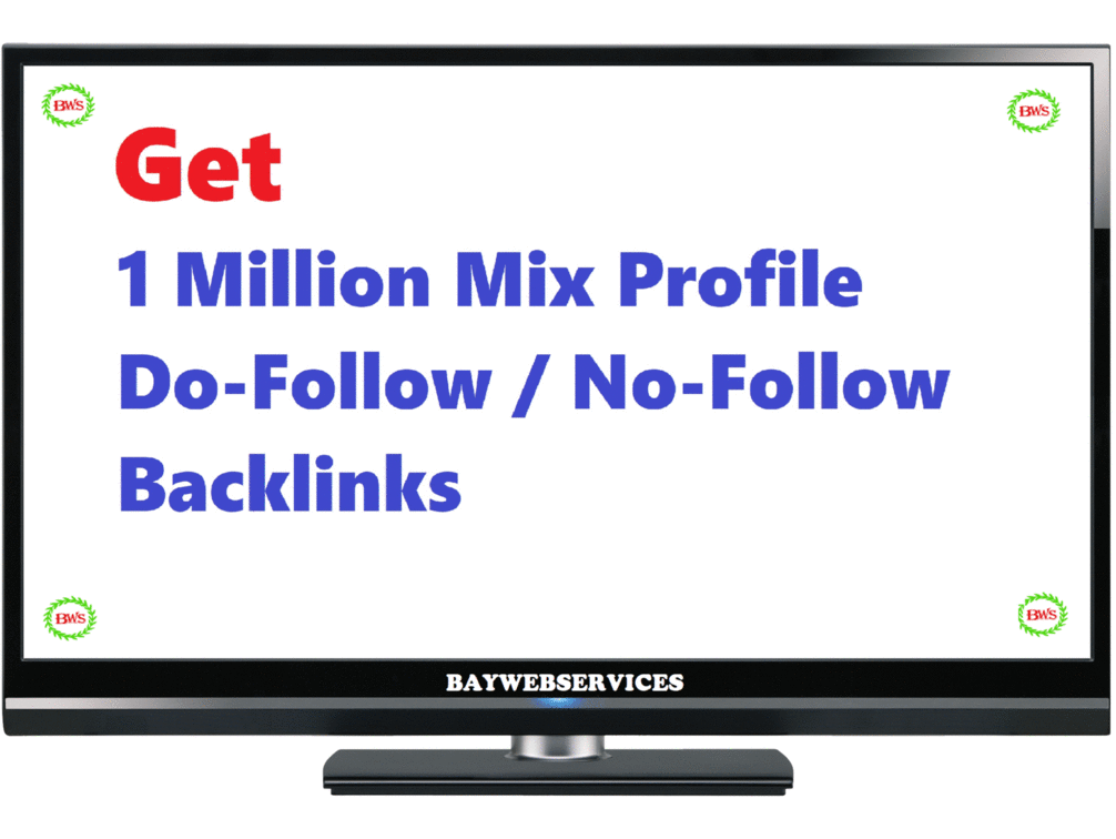 Get 1 Million Profile backlinks to your video or website for ranking