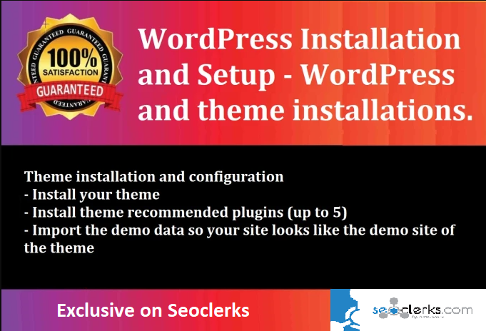 I will install WordPress theme on cPanel, WordPress setup, install plugin 