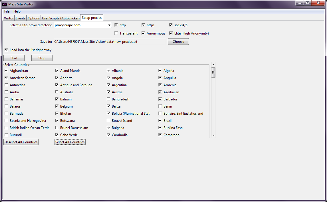 Mass Site Visitor - a Traffic bot