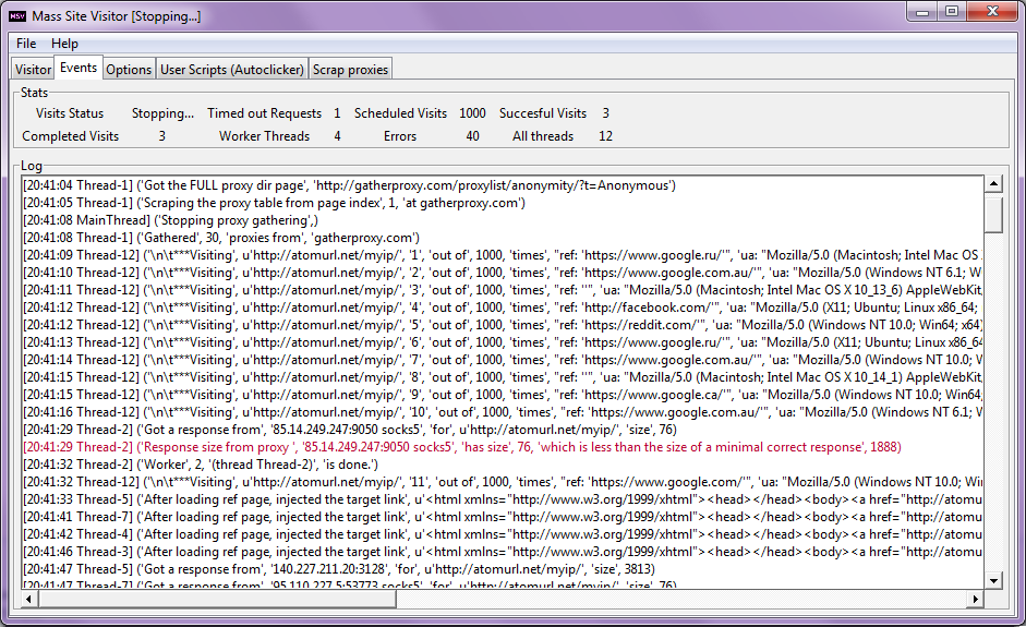 Mass Site Visitor - a Traffic bot